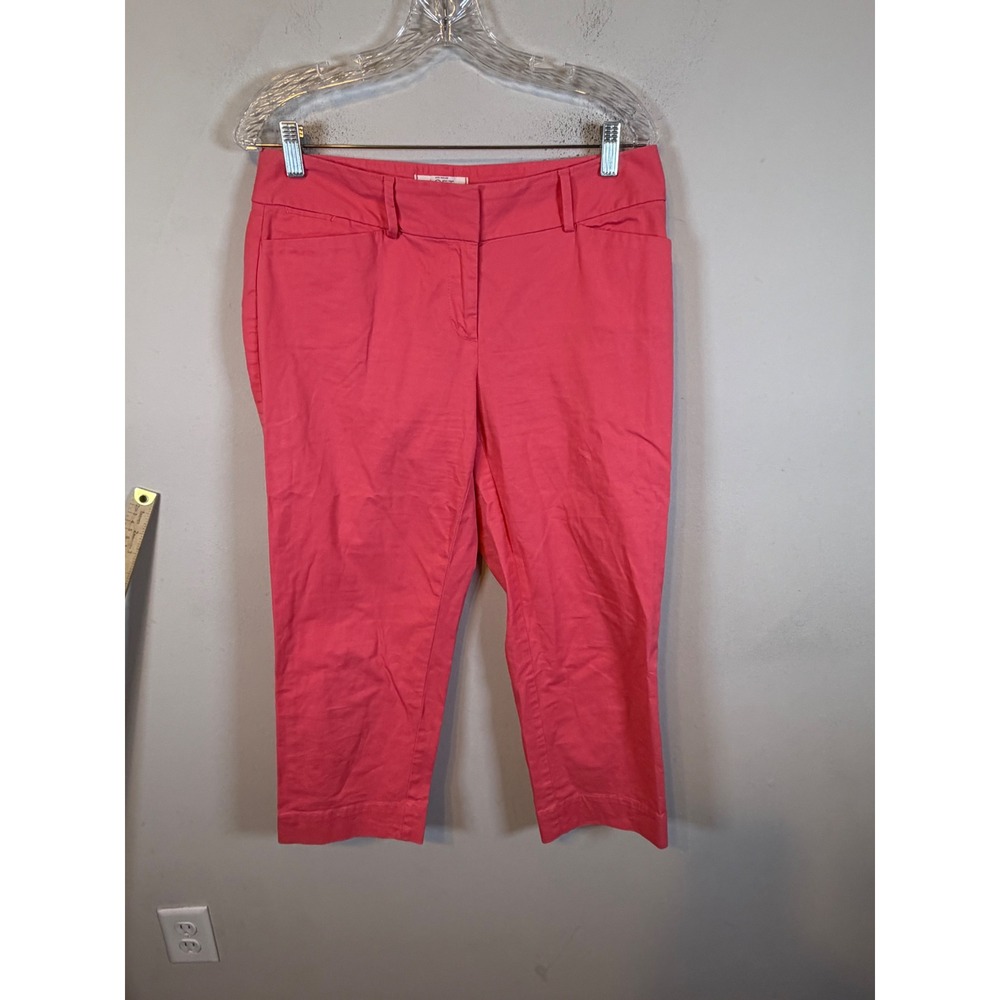 LOFT Womens Cropped Pants Julie Fit Pink Size 6
